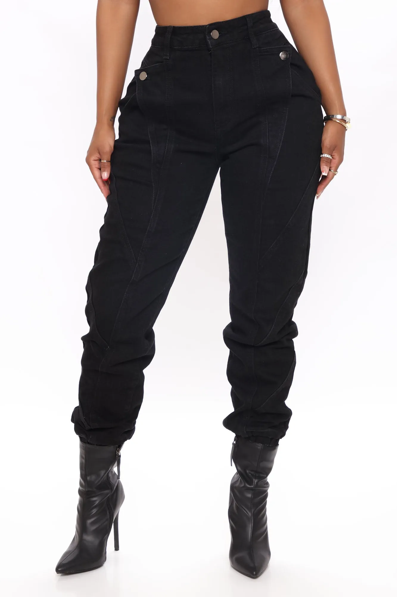 A Beautiful Liar Denim Joggers - Black