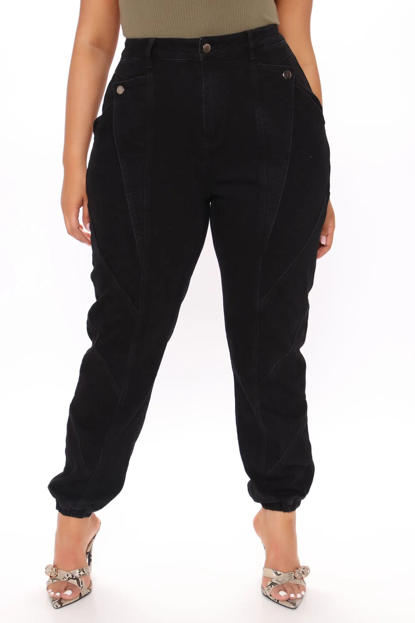 A Beautiful Liar Denim Joggers - Black