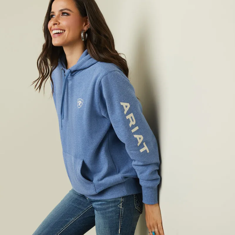 Ariat Women's Ariat Logo Hoodie, Blue Heather