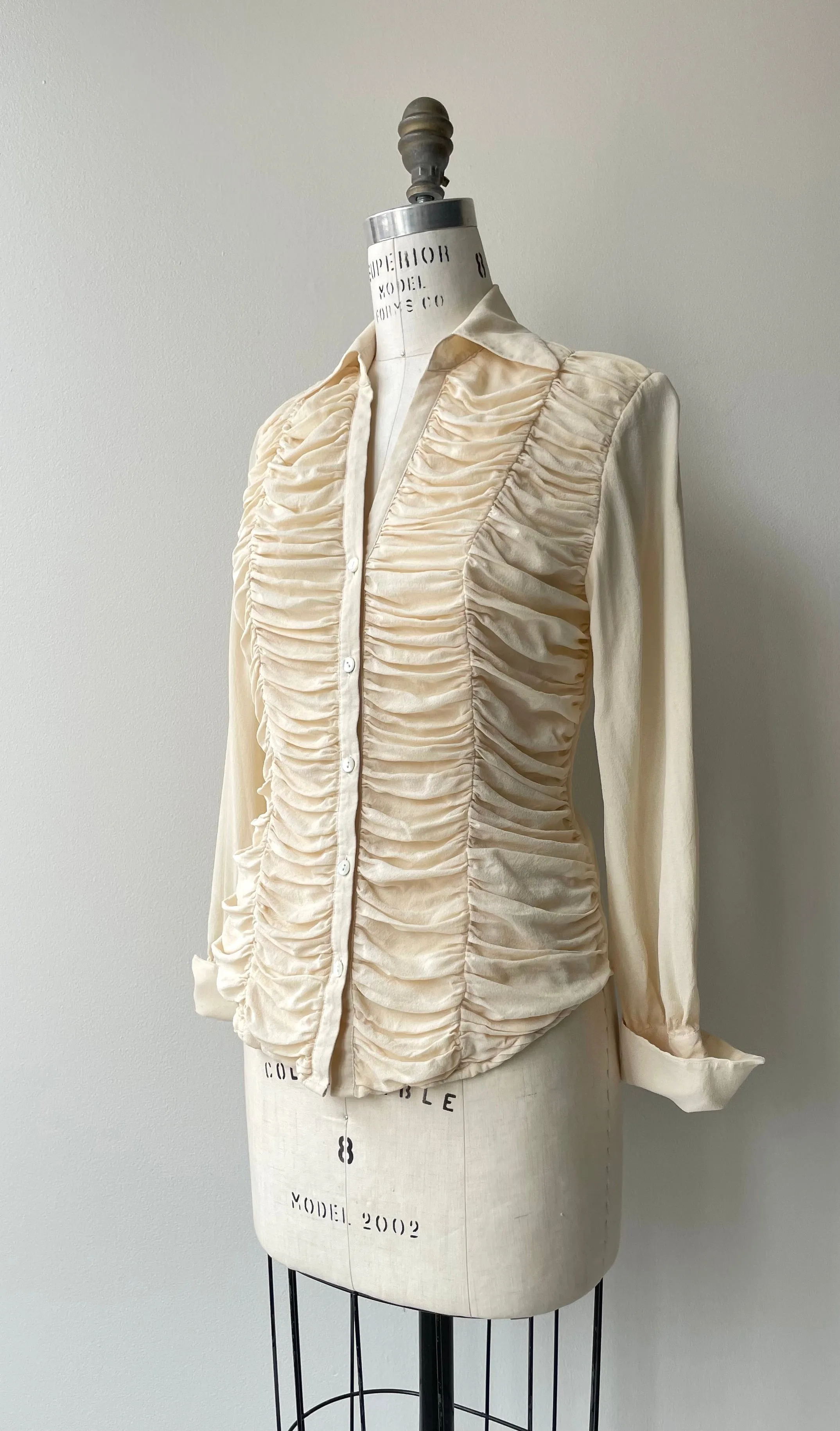 Austrian Drape Silk Blouse