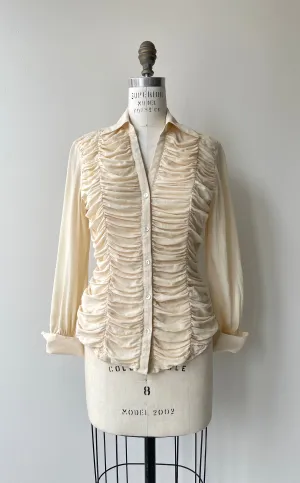 Austrian Drape Silk Blouse