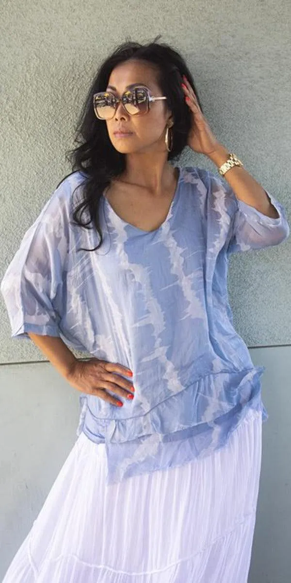 Bari Silk Tie Dye Kaftan