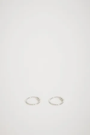 Basic Hoop XS Earrings Pair Silver