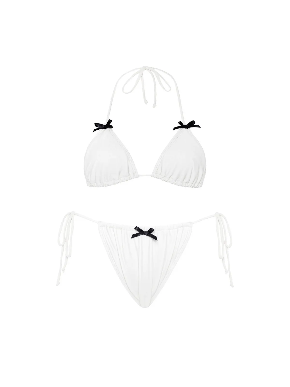 Brako Bow Bikini Two Piece Set In White