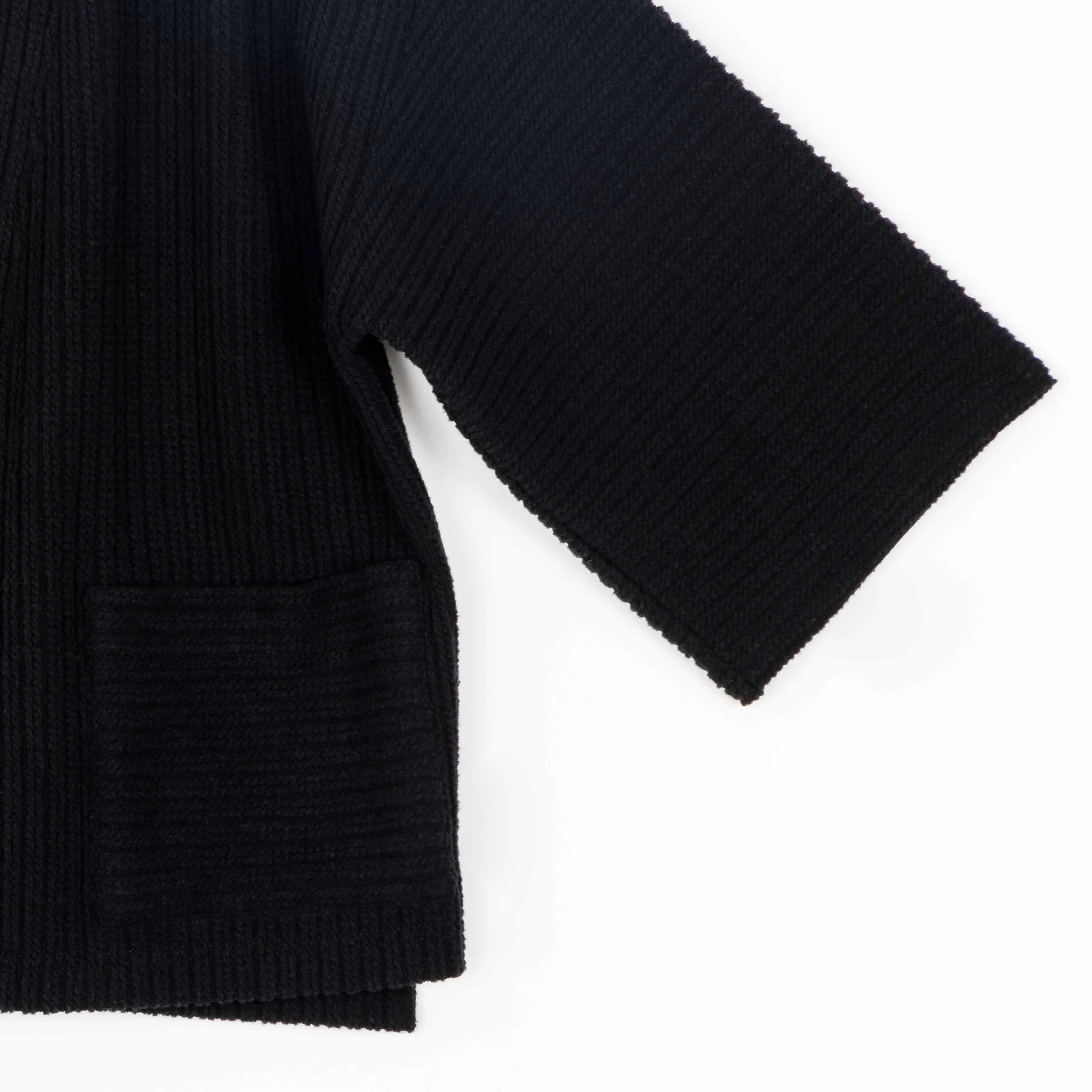 Clara Sunwoo - Ribbed Cropped Knit Cardigan - Black