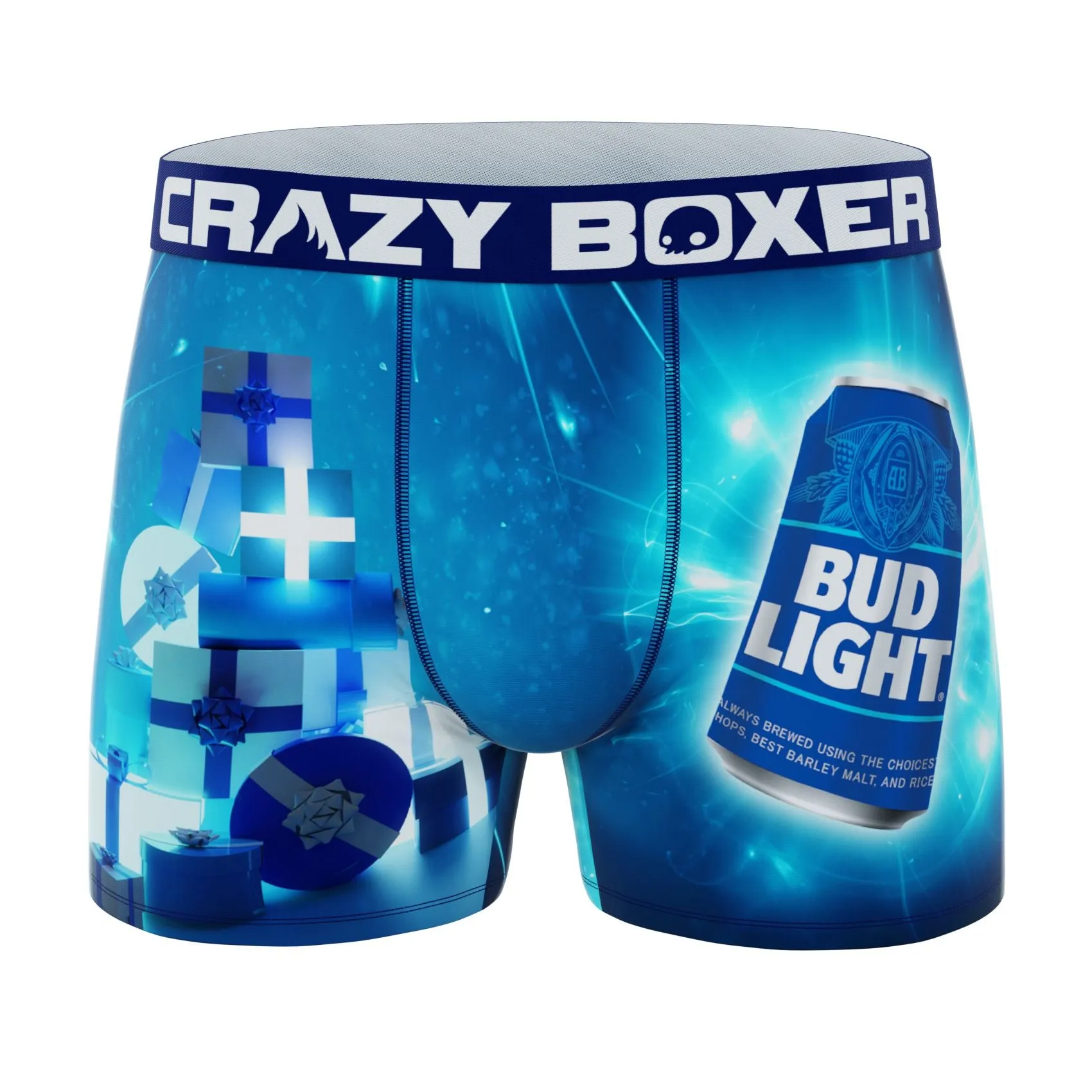 CRAZYBOXER Bud Light Cann Novelty Men's Boxer Briefs