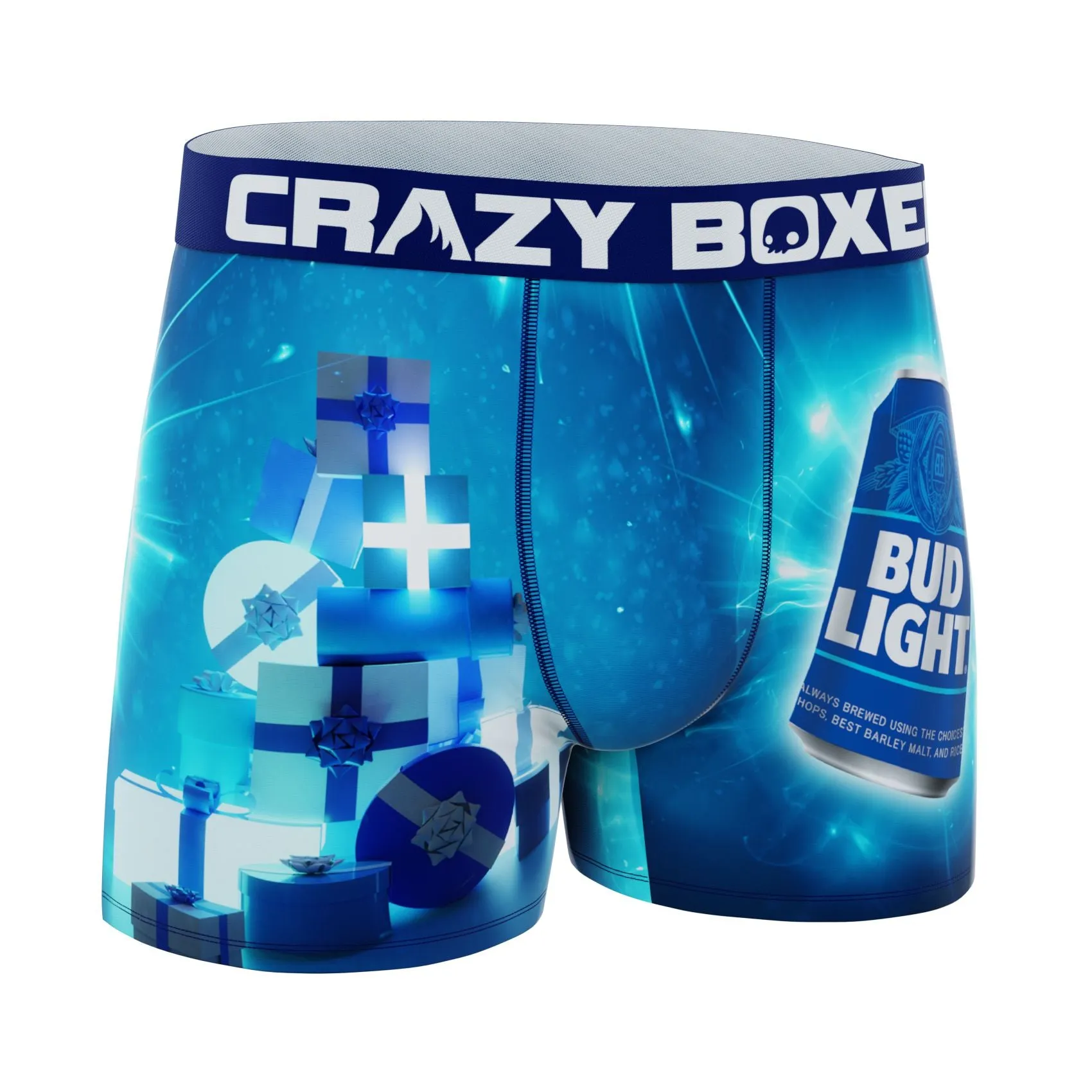 CRAZYBOXER Bud Light Cann Novelty Men's Boxer Briefs