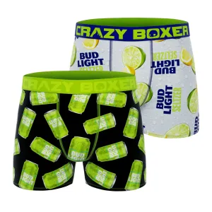 CRAZYBOXER Bud Light Lime Men's Boxer Briefs (Pack 2)