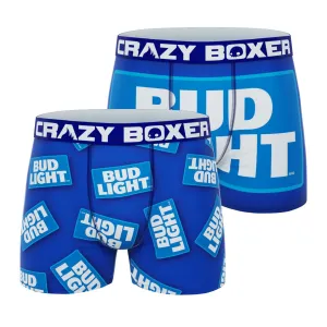 CRAZYBOXER BUD LIGHT Logo-Can Men's Boxer Briefs (2 Pack)