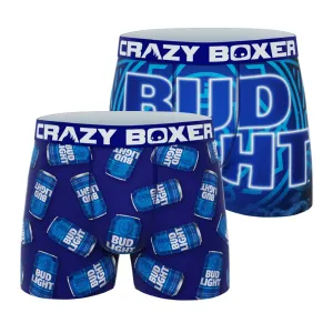 CRAZYBOXER Bud Light Logo Men's Boxer Briefs (Pack 2)