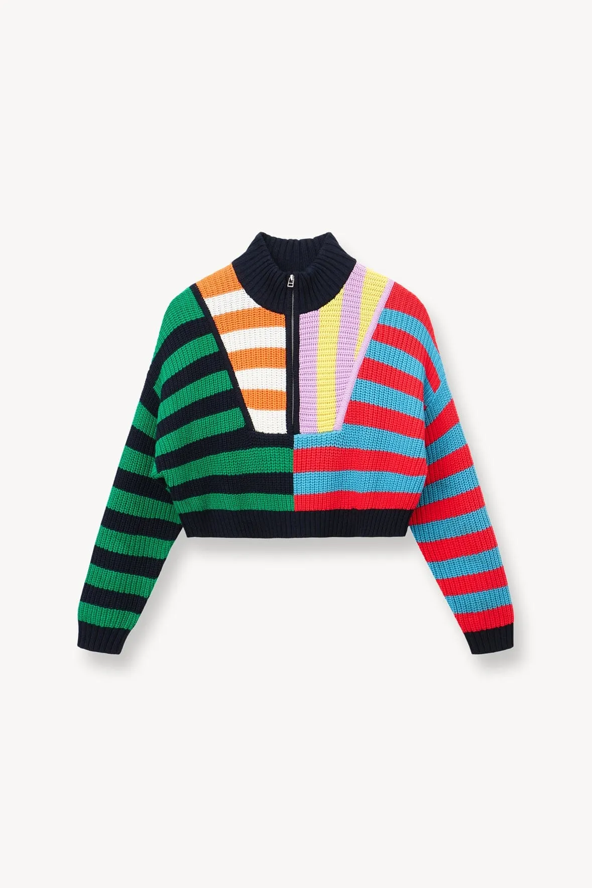 CROPPED HAMPTON SWEATER | CABANA STRIPE MULTI