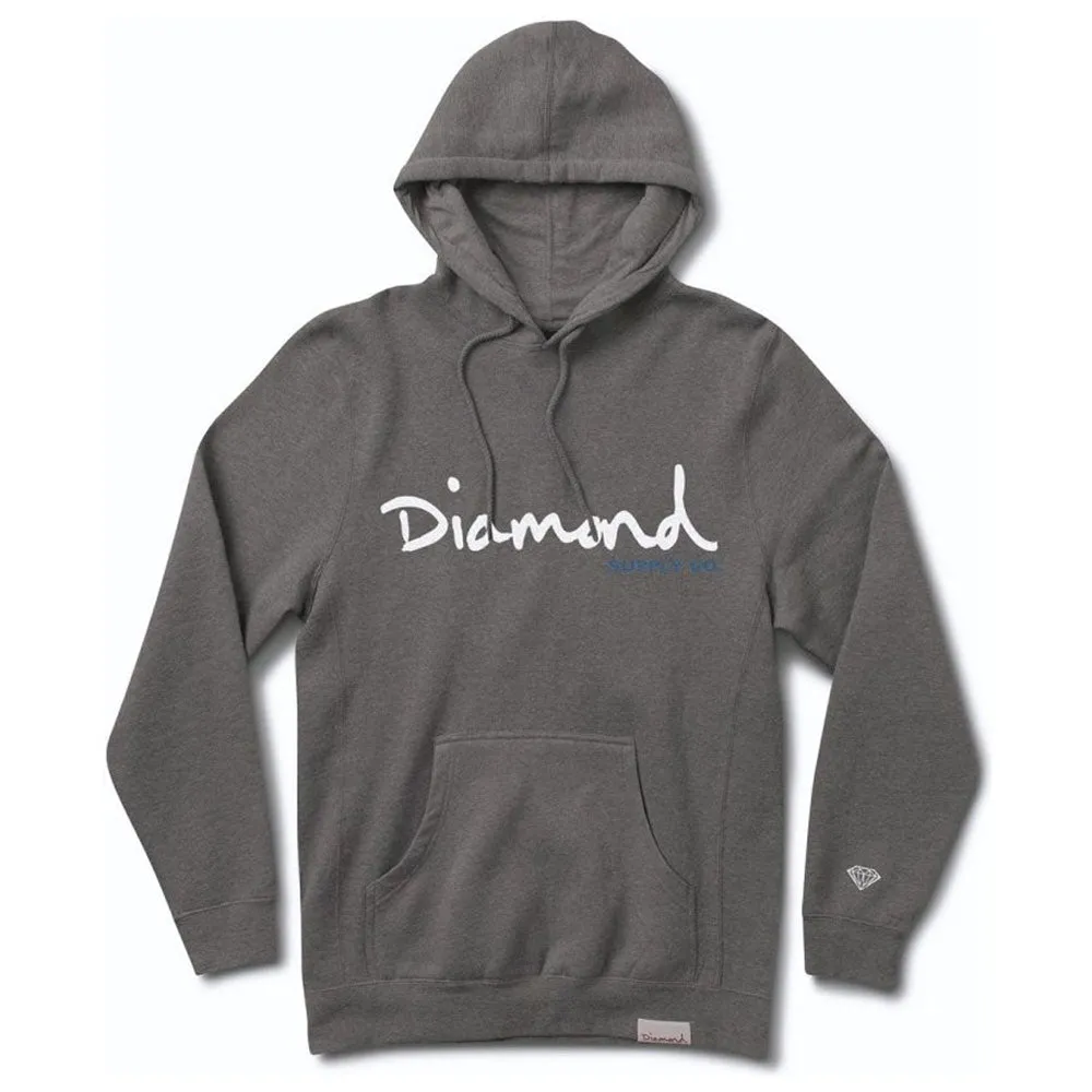 Diamond Supply Co OG Script Hoodie Charcoal