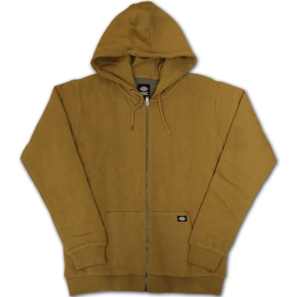 Dickies Kingsley Zip Up Hoodie Brown Duck