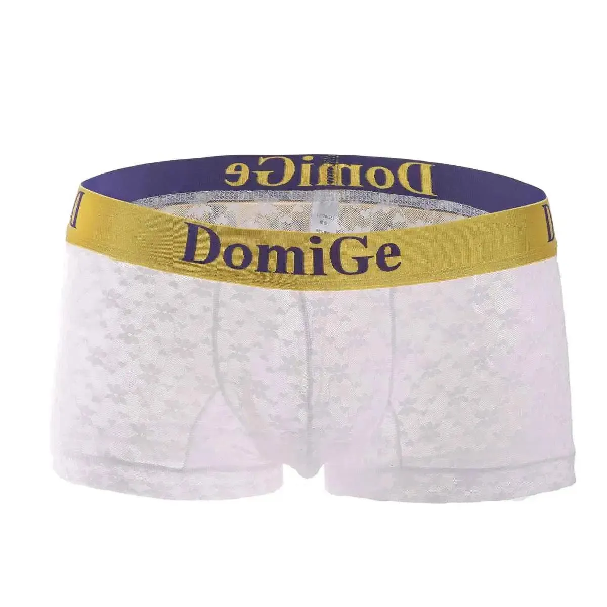 DomiGe Men's Mesh Sheer Boxers Waistband Ultimate Male Underwear