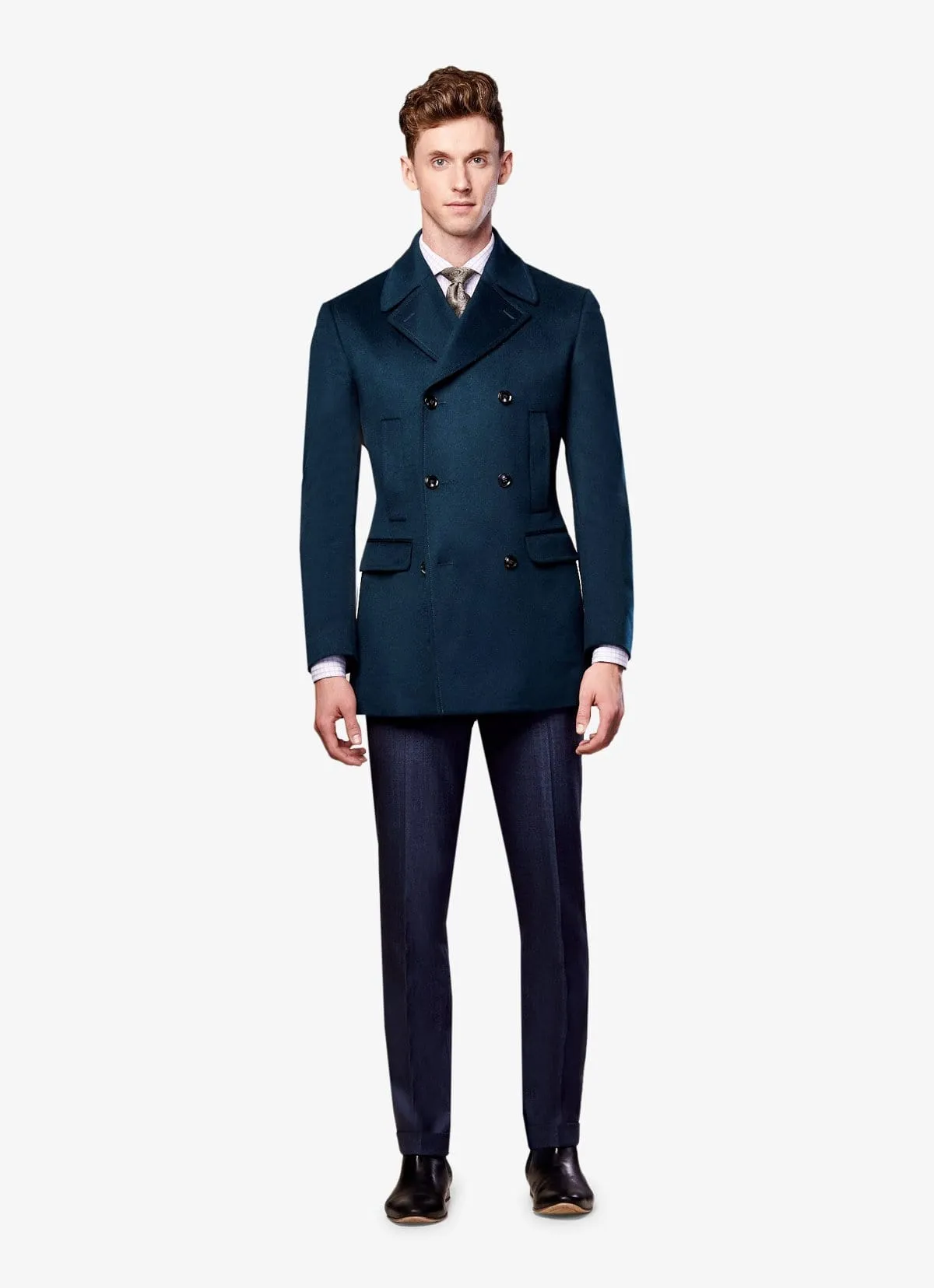 Green Cashmere Peacoat