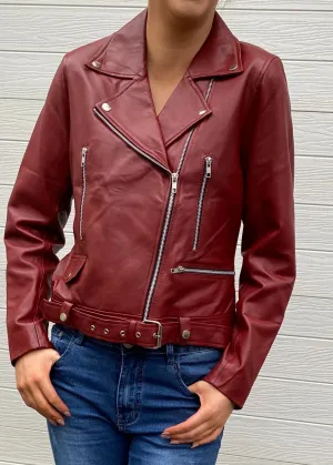 Griffin leather jacket - Red