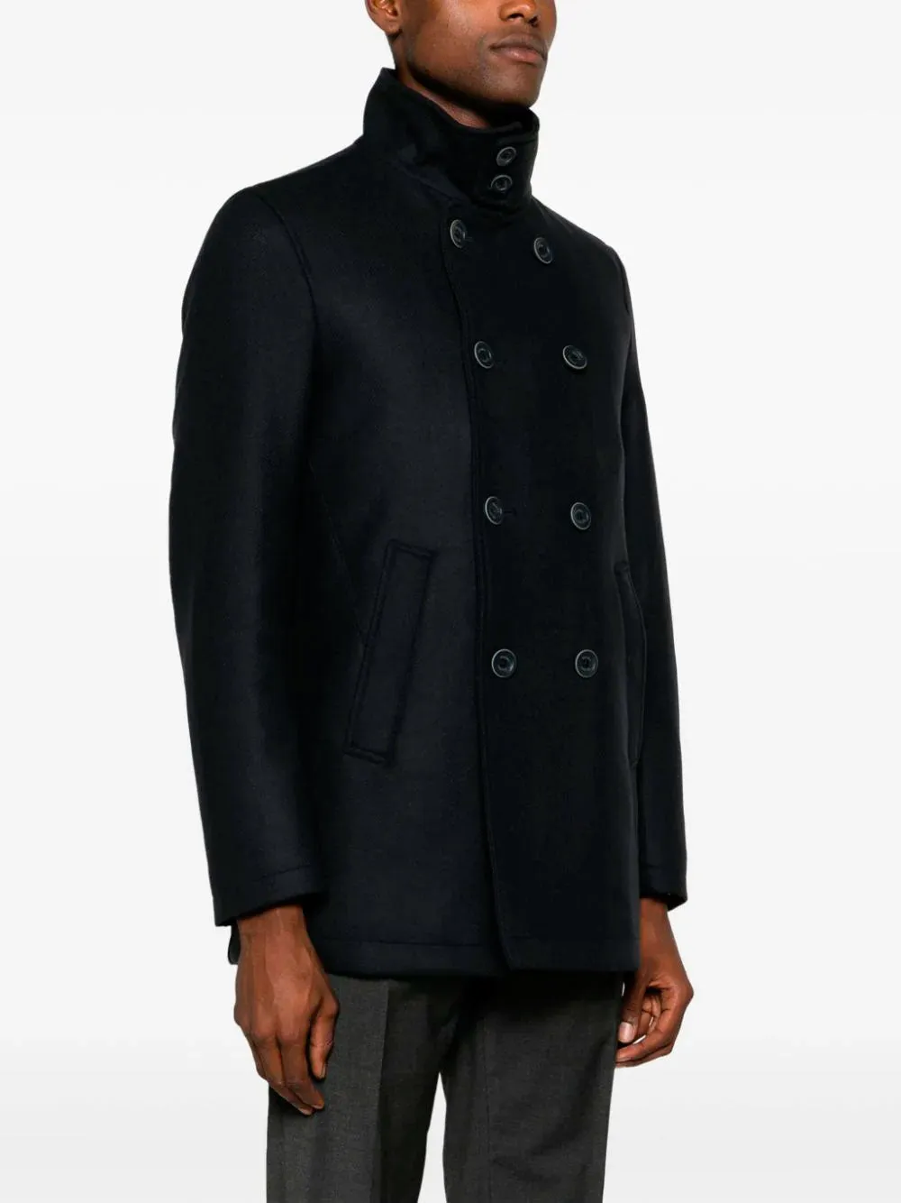 High-neck peacoat