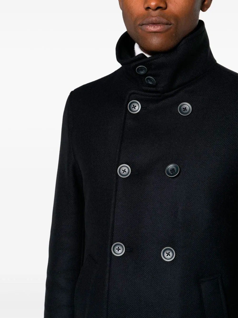 High-neck peacoat