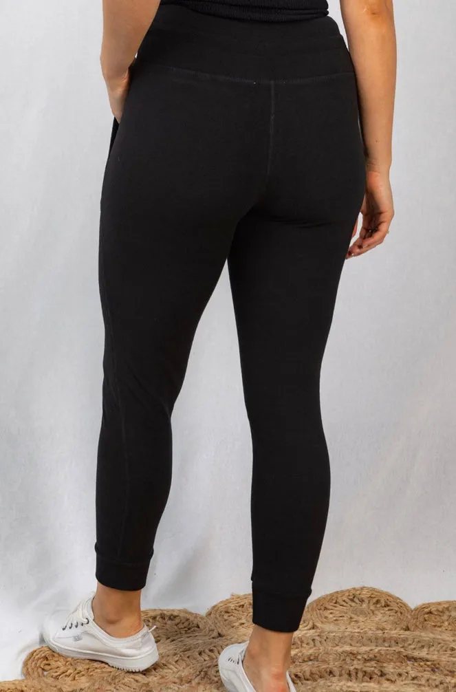 High Waisted Buttery Soft Black Joggers