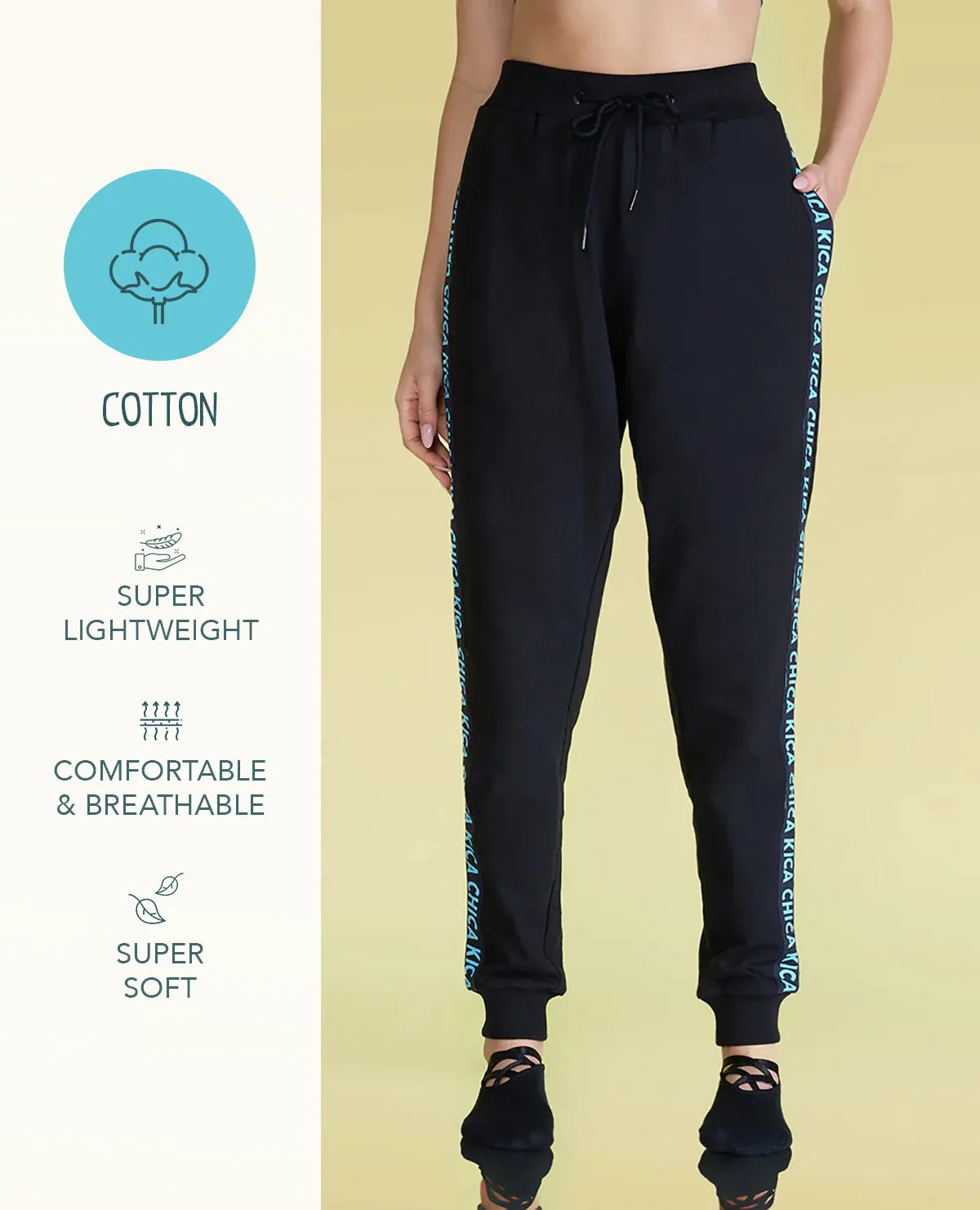 High Waisted Cotton Dance Joggers