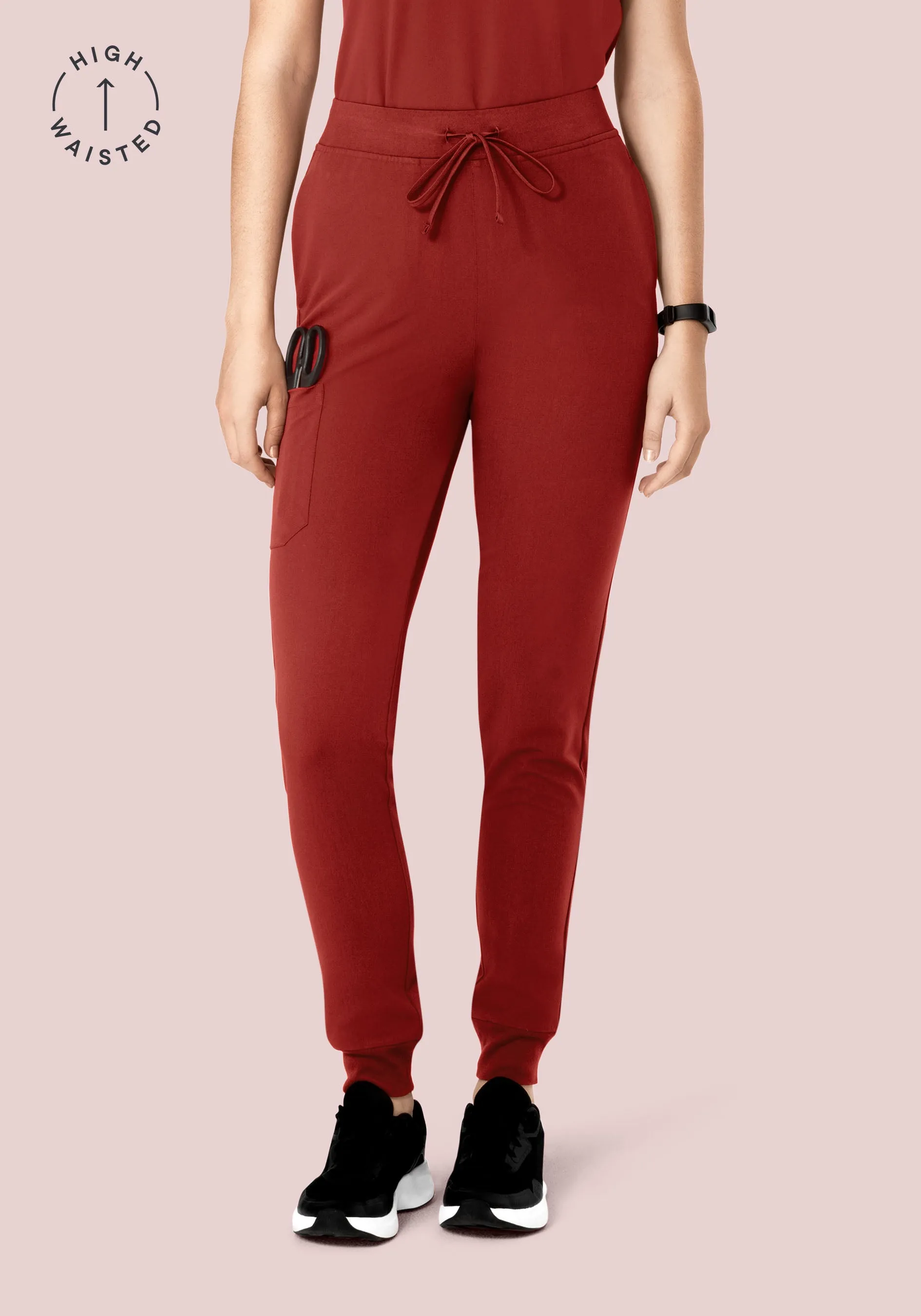 High Waisted Joggers Rosewood