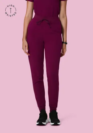 High Waisted Joggers Sangria