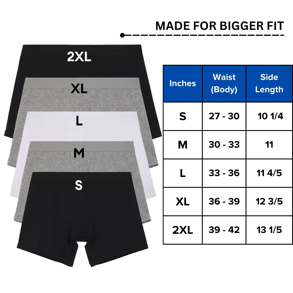 IDENTITY Apparel Mens Basic Boxer Briefs Premium Cotton Underwear