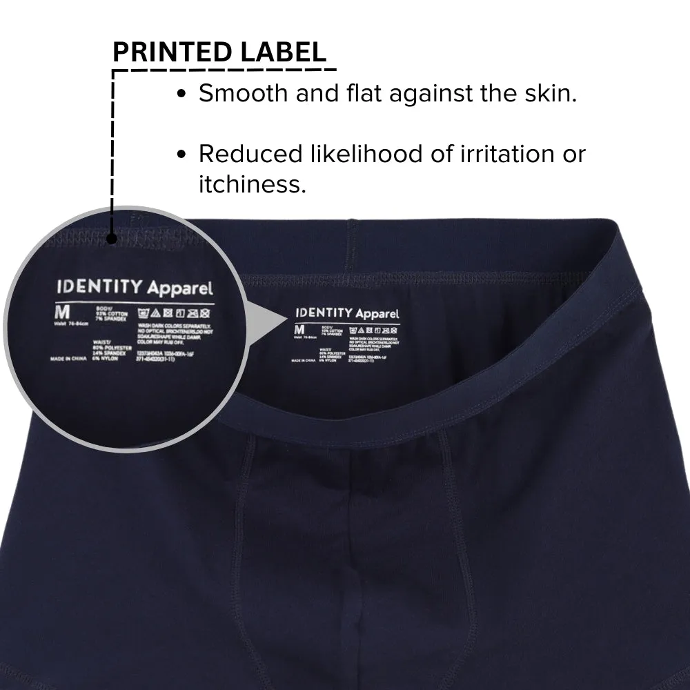 IDENTITY Apparel Mens Basic Boxer Briefs Premium Cotton Underwear