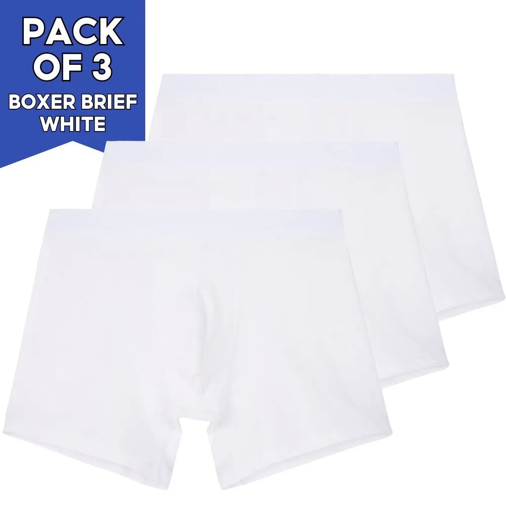 IDENTITY Apparel Mens Basic Boxer Briefs Premium Cotton Underwear