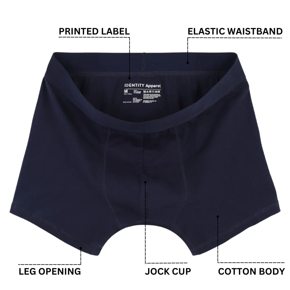 IDENTITY Apparel Mens Basic Boxer Trunks Premium Cotton Underwear