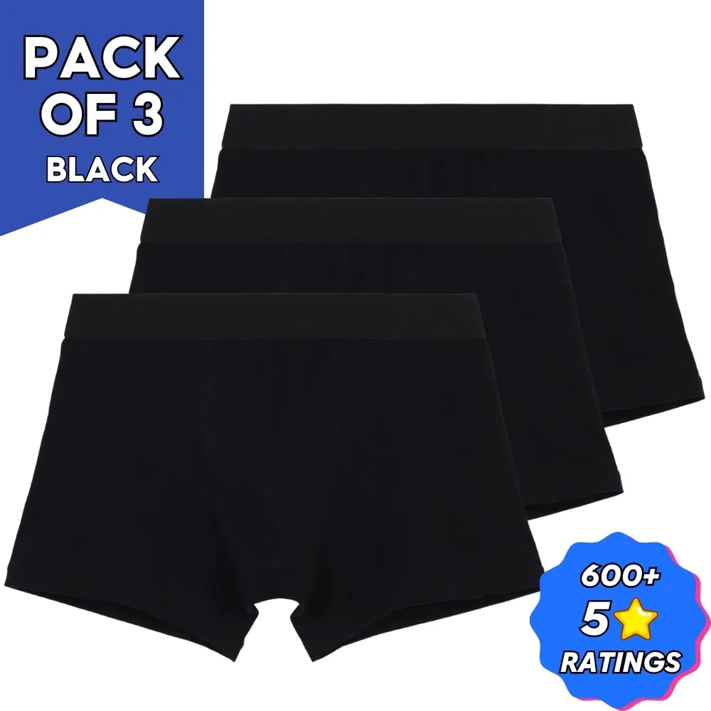 IDENTITY Apparel Mens Basic Boxer Trunks Premium Cotton Underwear