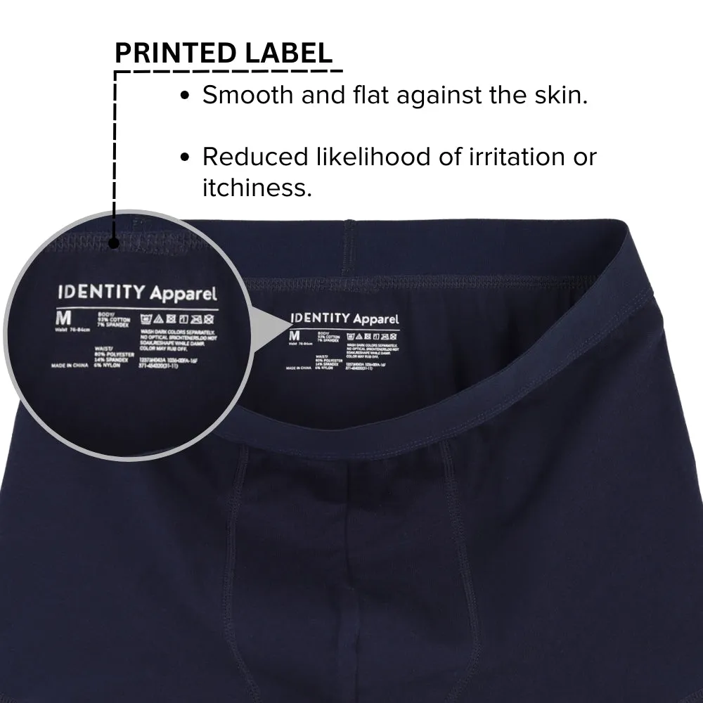 IDENTITY Apparel Mens Basic Boxer Trunks Premium Cotton Underwear