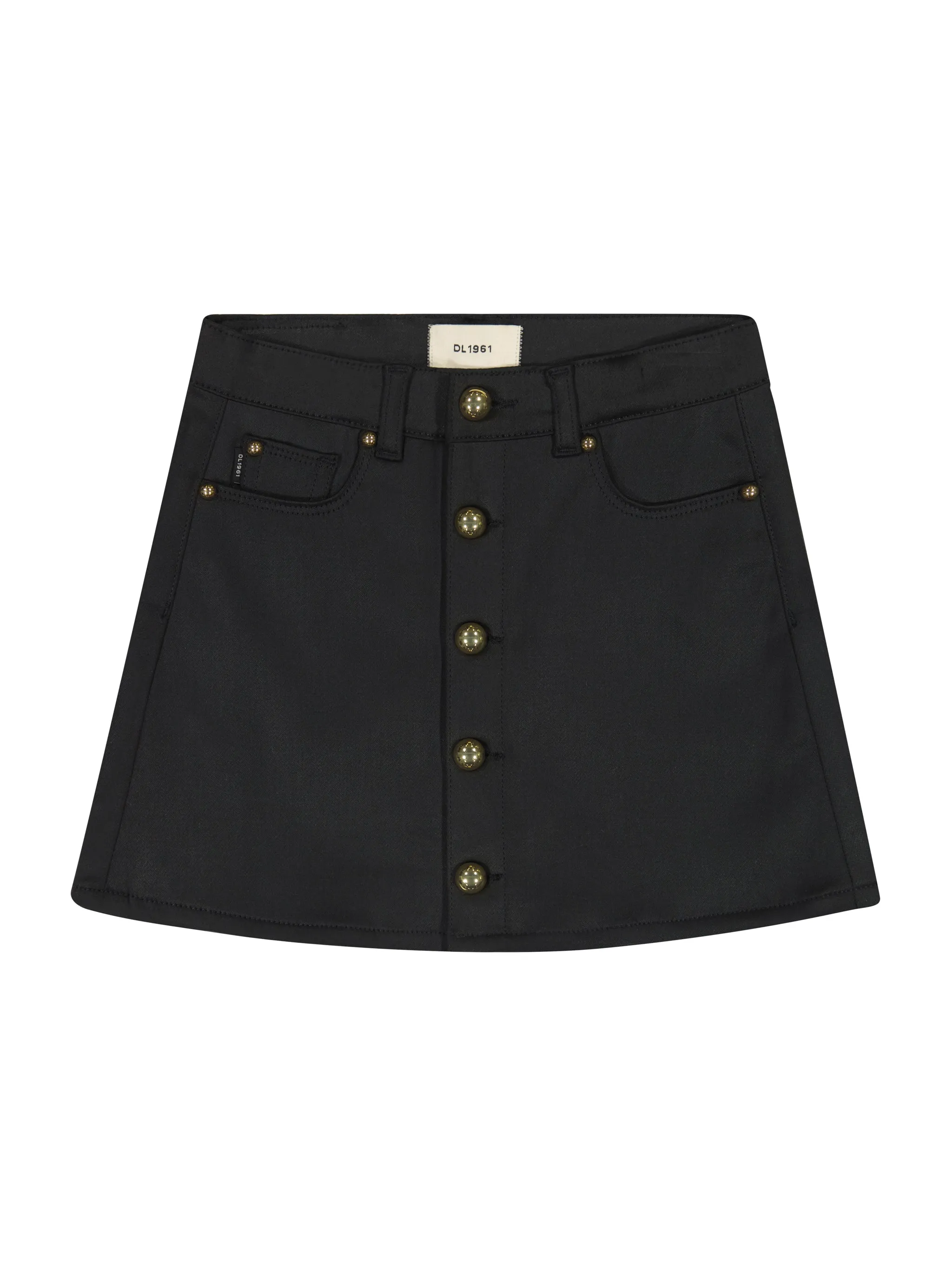 Jenny  Mini Skirt Black Coated