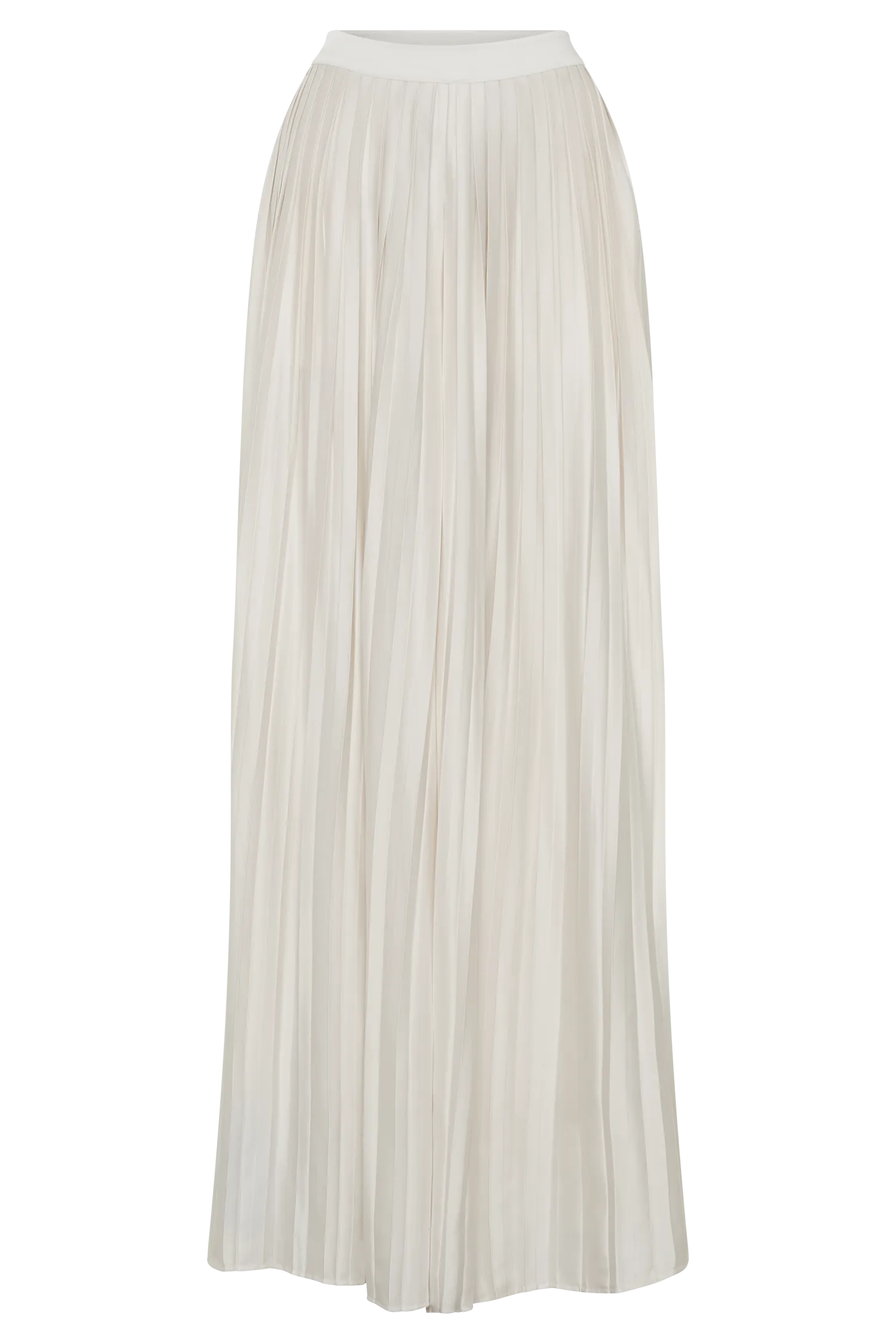 Kennedy Plisse Wide Leg Pants - Ivory