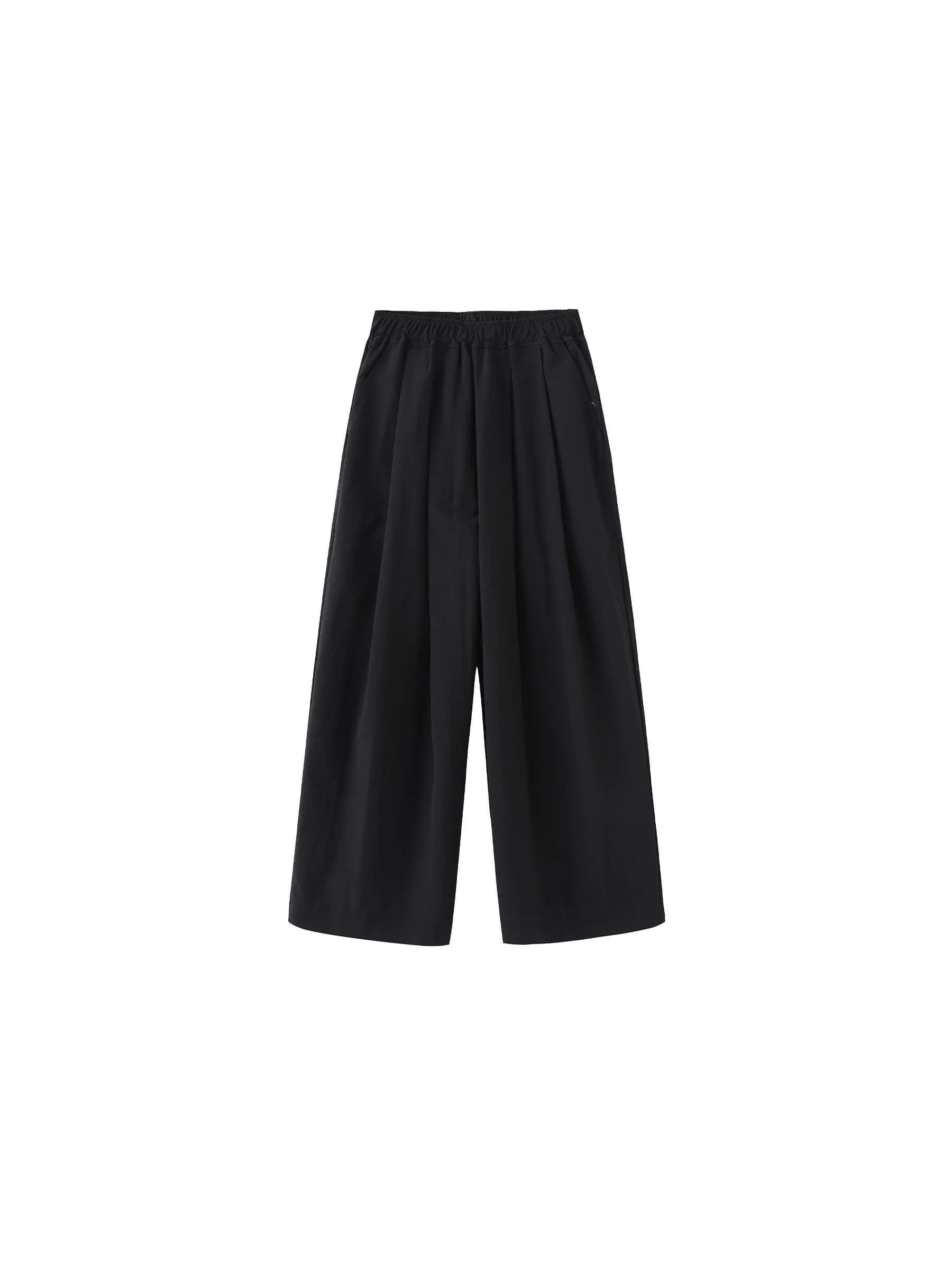 Lightweight Cotton Wide Leg Straight Trousers