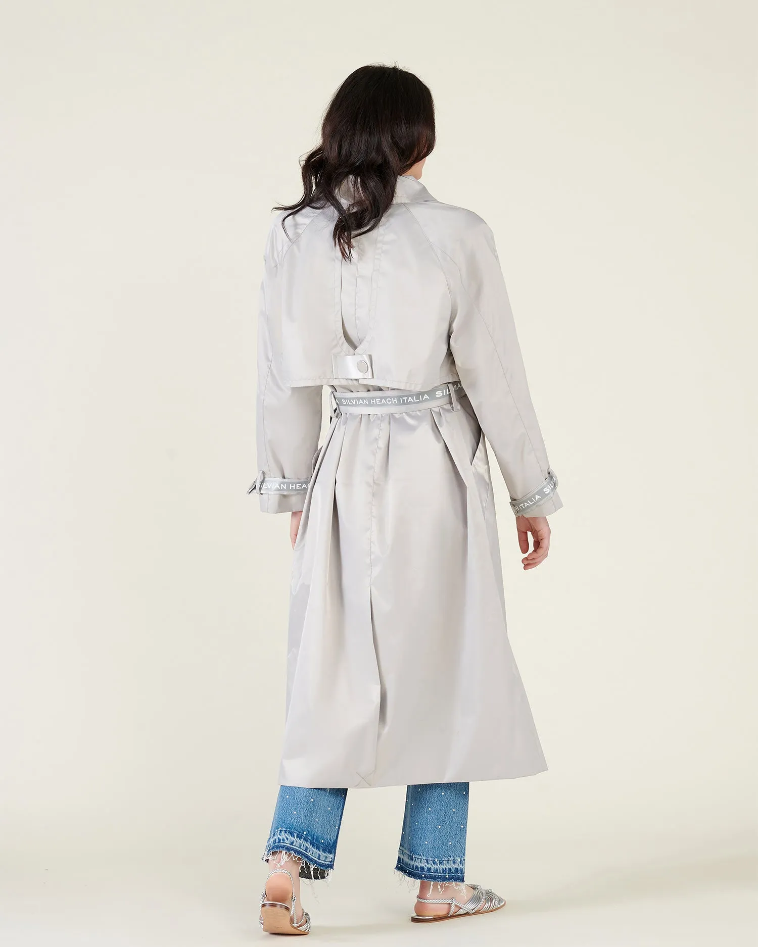 Long trench coat with belt