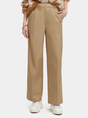 Low-rise wide-leg pants