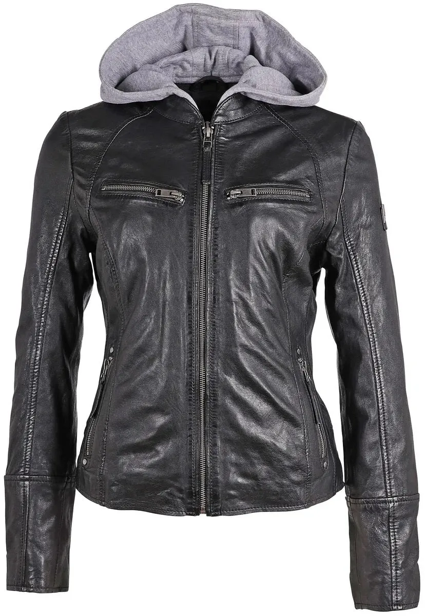 Mauritius Lambskin Leather Spring Jacket 'Nola rf'