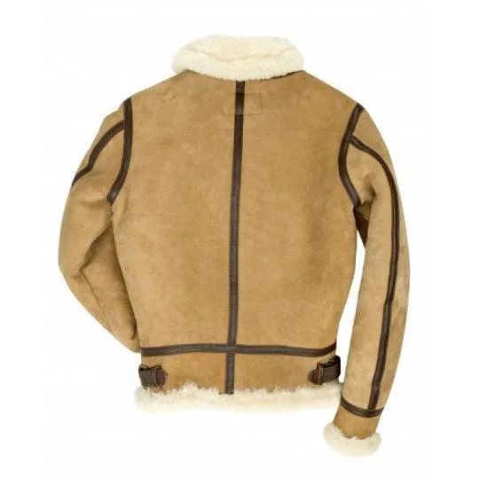 Men's B3 Bomber Suede Sheepskin Leather Jacket