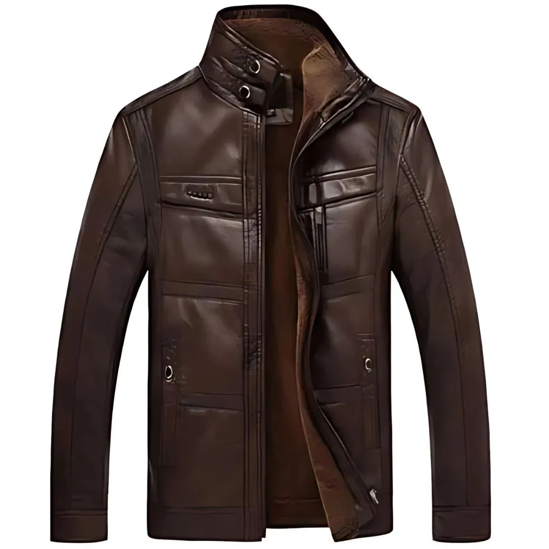 Men's Faux Fur Leather Jacket