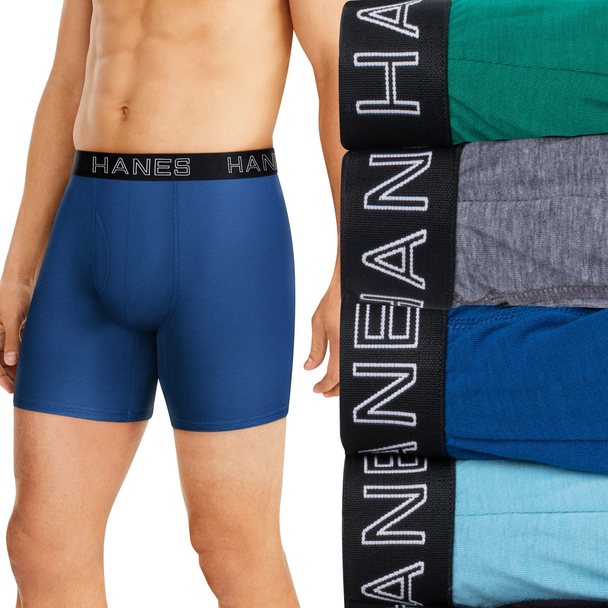 Men's Hanes® 4-pack Ultimate Comfort Flex Fit Total Support Pouch™ Boxer Briefs