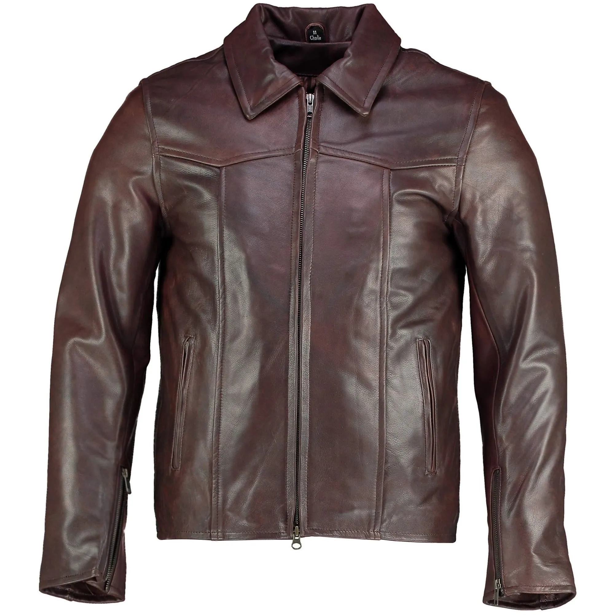 Men's The Wheelman Vintage Brown Leather Jacket