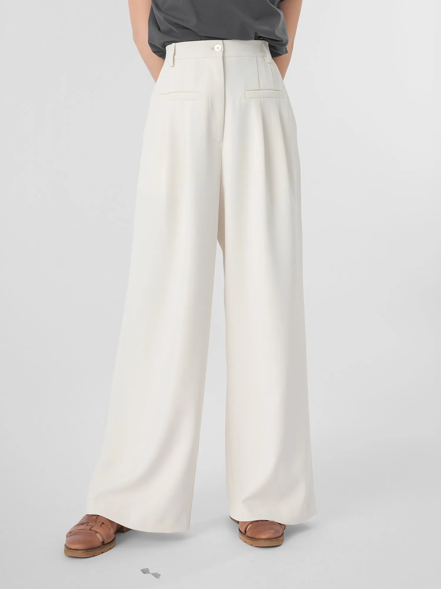 Odette Pleated Wide Leg Pants