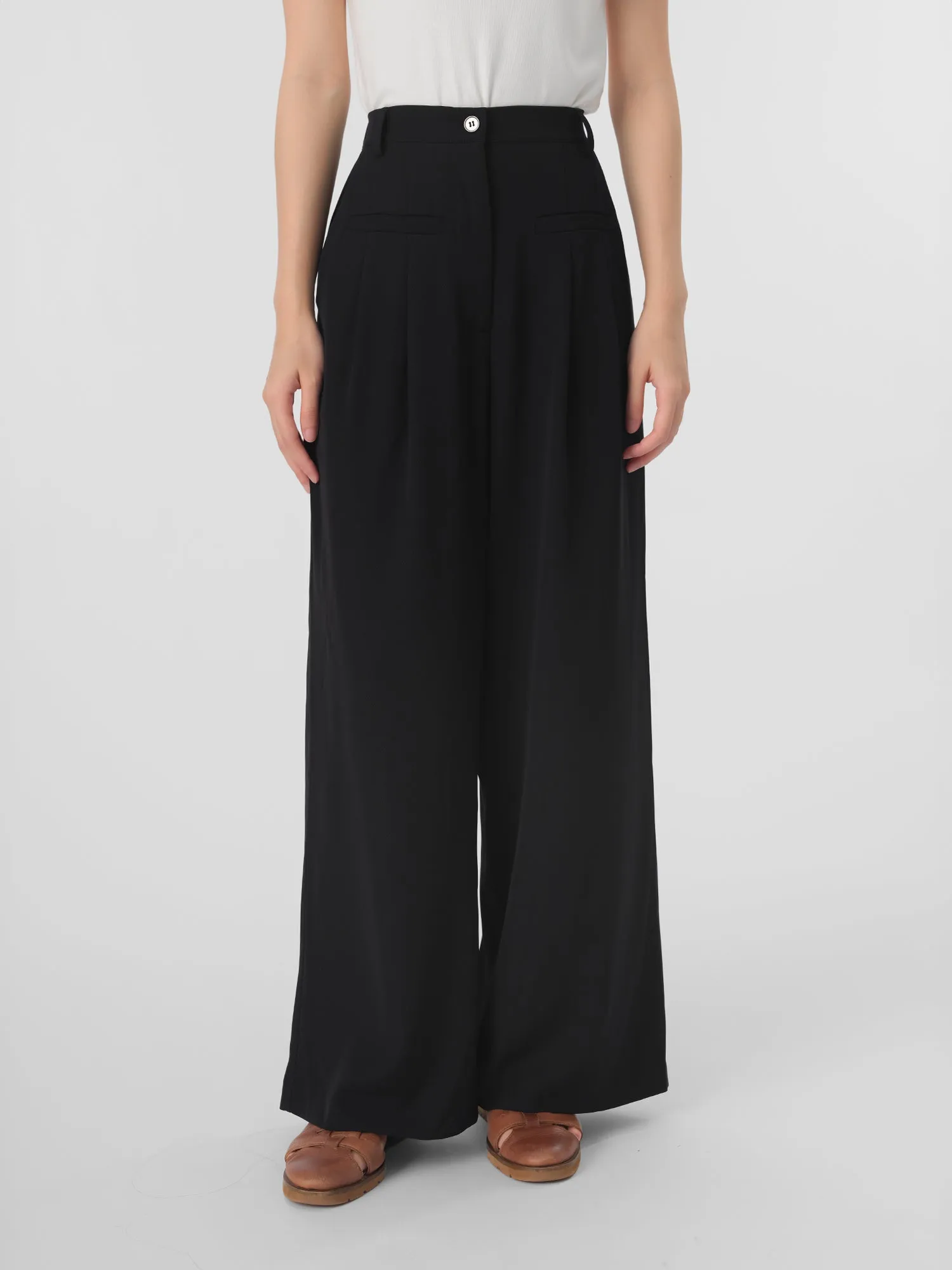 Odette Pleated Wide Leg Pants