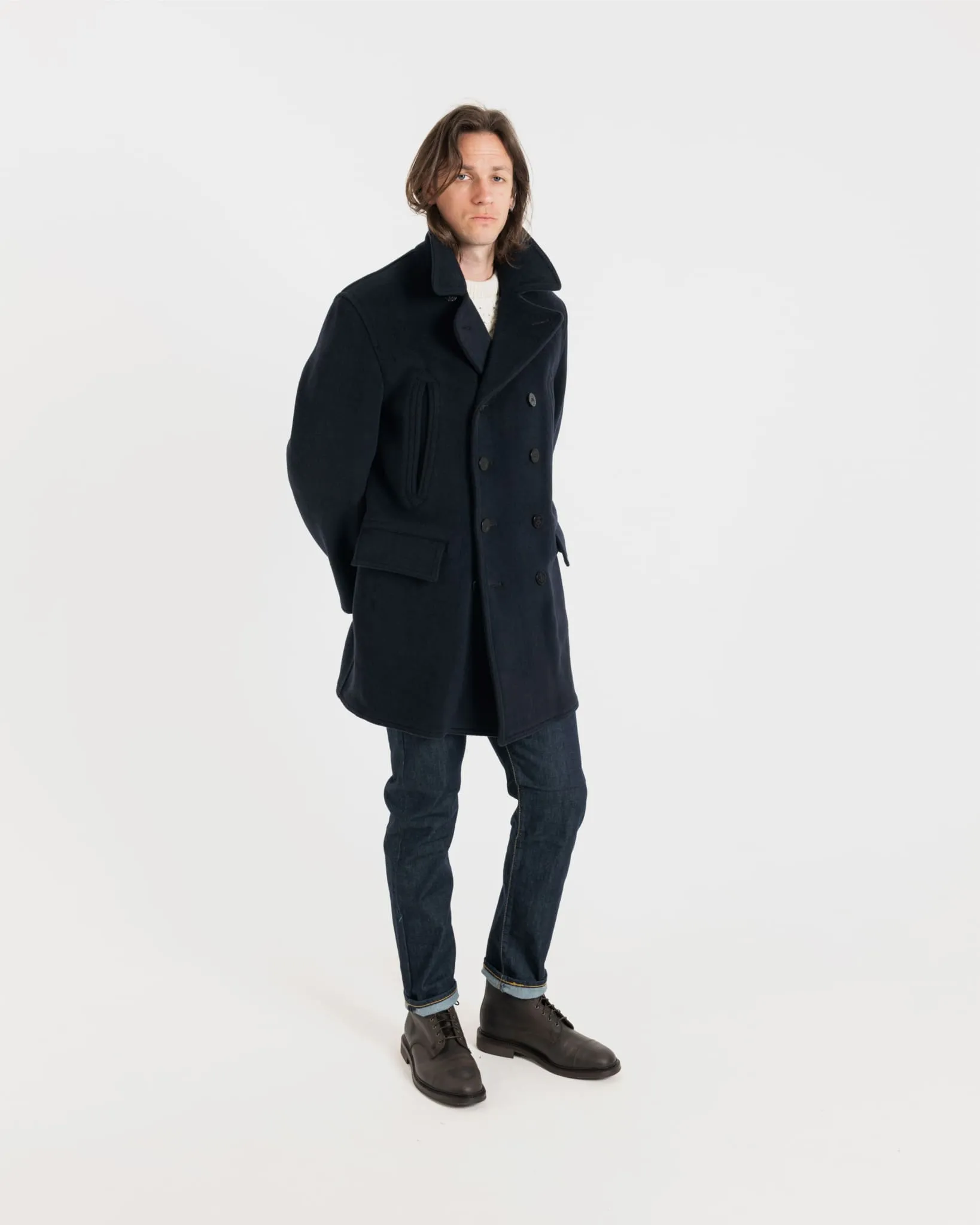 Oversized Peacoat Navy Royal Stewart