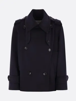 Peacoat Wool Cashmere Blend Coat