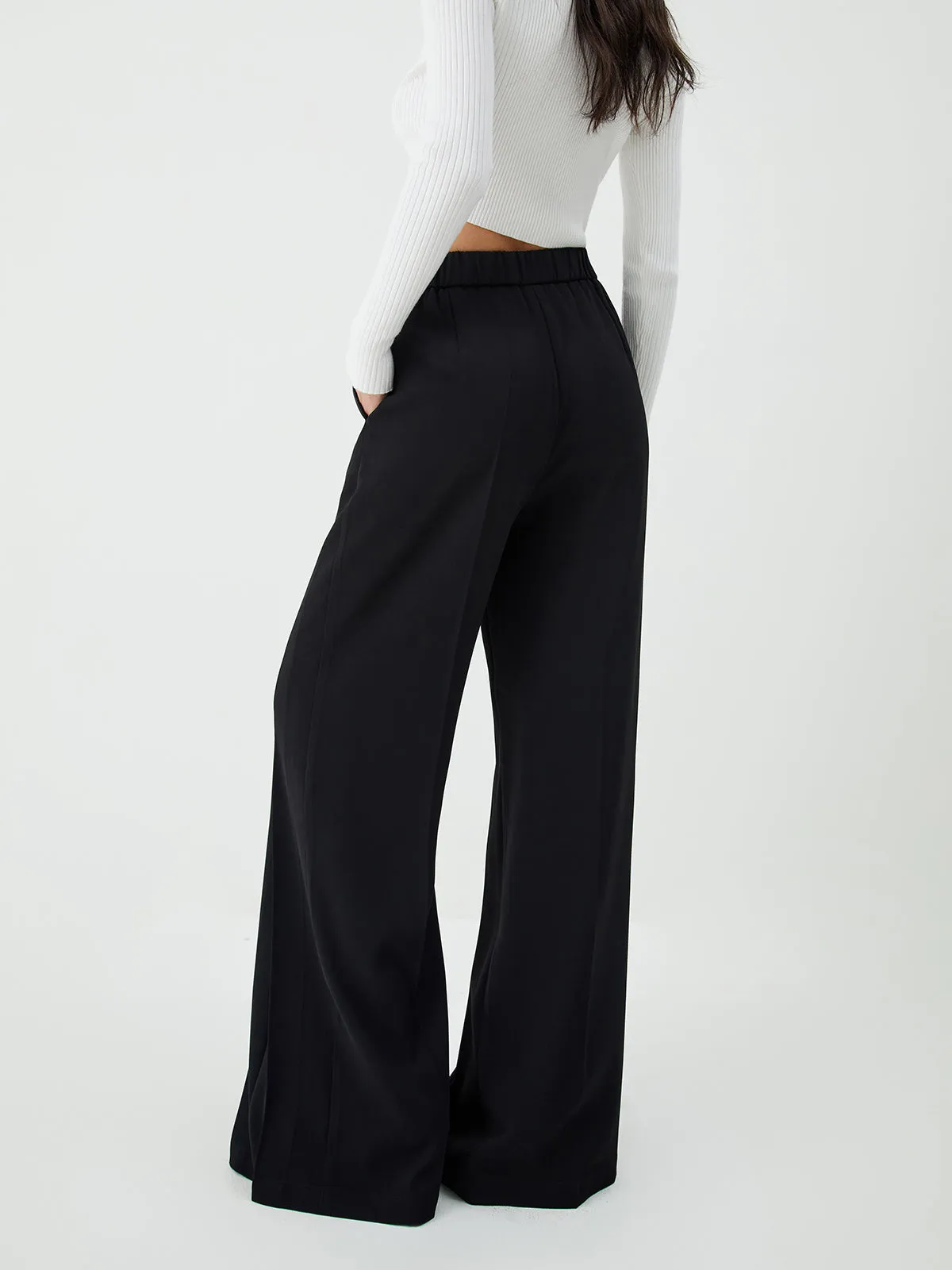 Pleated Wide Graceful Leg Pants