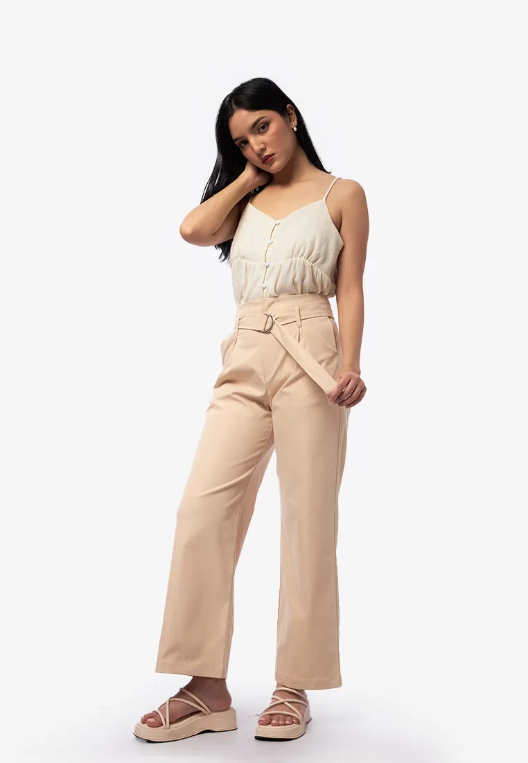 Pleated Wide Leg Pants