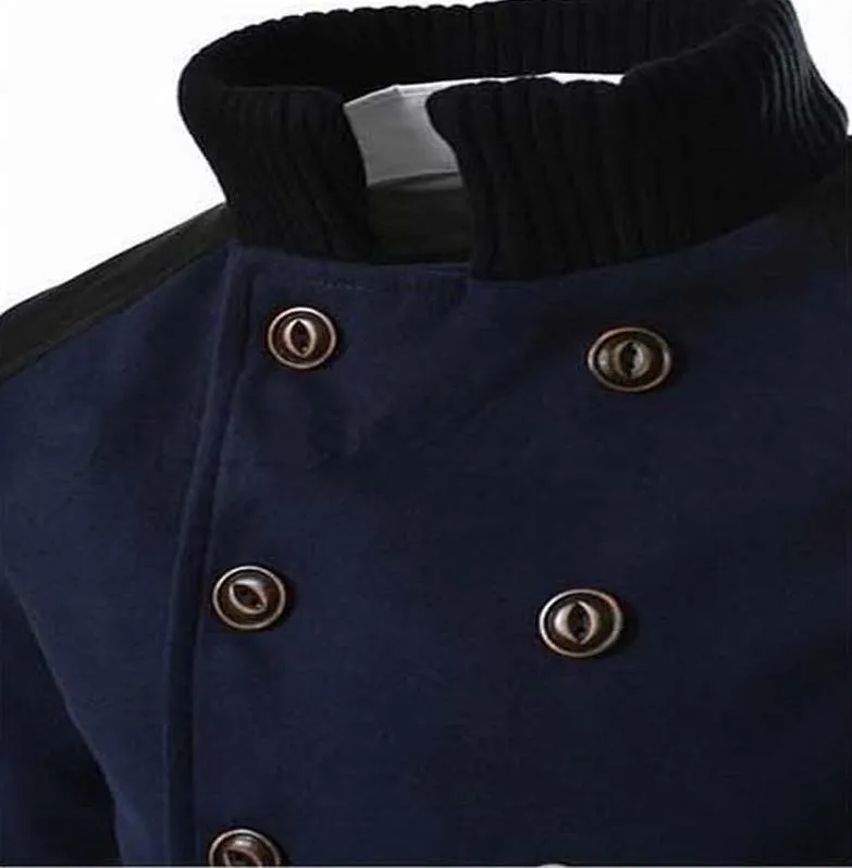 Premium Double Breasted Wool Blend Peacoat