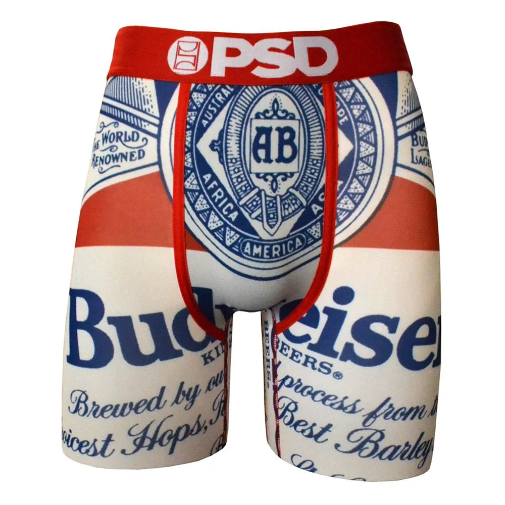 PSD Mens Budweiser Classic Beer Alcohol Urban Boxer Briefs XX-Large Underwear - E21710015-RED-XXL